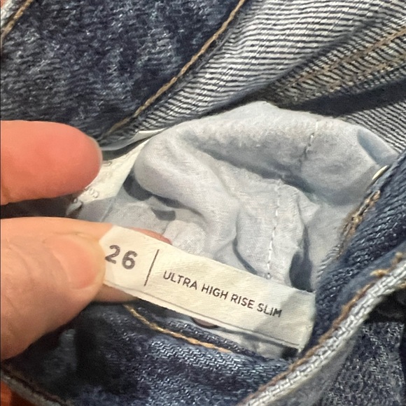 PacSun Ultra High Rise Distressed Blue Jeans 26 - Picture 4 of 5